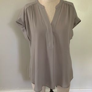 Short Sleeve Grey Blouse